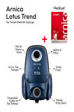 ARNİCA LOTUS TREND ET14000 TOZ TORBALI ELEKTRİKLİ SÜPÜRGE LACİVERT + TOZ TORBASI HEDİYELİ