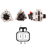 Unıversal Alternatör>12v 120amp Hyundaı Elenta-Santafe-Tucson2.0crdı/kıasportage2.0crdi - Genon-Gna-6043