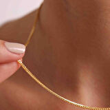 14 Ayar Altın Palmiye Zincir Kolye 1.25 mm