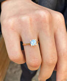 14 Ayar Altın Klasik Tektaş Yüzük