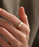 14 Ayar Altın Taşlı I Harf Yüzük