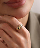 14 Ayar Altın Taşlı I Harf Yüzük