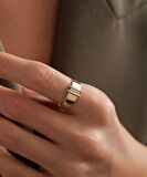 14 Ayar Altın Taşlı I Harf Yüzük