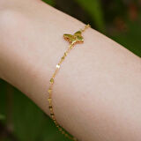 14 Ayar Altın Kelebek Aynalı Zincir Bileklik