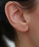 14 Ayar Altın Taşlı Kutup Yıldızı Tragus Piercing