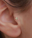 14 Ayar Altın Yıldız Tragus Piercing
