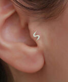 14 Ayar Altın Kıvrımlı Tragus Piercing