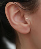 14 Ayar Altın Taşlı Balık Tragus Piercing
