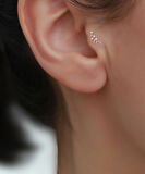 14 Ayar Altın Rose Taşlı Dal Tragus Piercing