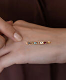 14 Ayar Altın Nazar Boncuklu Göz İ Harf Kolye Ucu