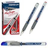 Pensan Roller Kalem My Sign Jel Bilye Uçlu İmza Kalemi 1.0 Mm Mavi 6030   12'li Paket /