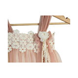 Kız Çocuk Çiçekli Abiye Pudra Renkli 1-4 Yaş Aralığında