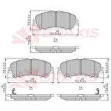 Nissan On Fren Balatası Nissan Qashqaı J11 Kasa 2013-> Xtraıl 2014-> Renault Kadjar 2015-> - Braxıs Aa0617