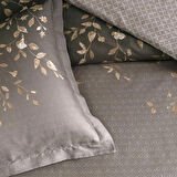 Taç Elaris Saten Çift Kişilik Nevresim Takımı Vizon