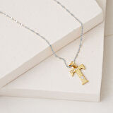 Lettera T Harfi 14 Ayar Altın Kolye Ucu