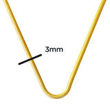 3mm. Balık Sırtı 14 Ayar Altın Zincir Kolye 60cm.