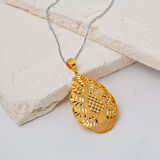 Yaprak Tasarım 22 Ayar Altın Kolye Ucu