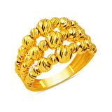 Üç Sıra Altın Dorikalı Yüzük