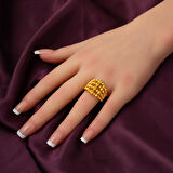 Dört Sıra Dorika Altın Yüzük