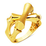 14 Ayar Altın Kemik Tasarım Yüzük