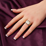 Belle İki Renkli 14 Ayar Altın Yüzük