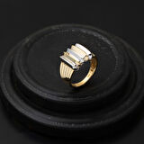 Belle İki Renkli 14 Ayar Altın Yüzük