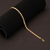 Piramit 14 Ayar Altın Taşsız Bileklik