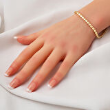 14 Ayar Altın Unisex Bileklik