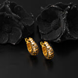 Kalın Pullu Halka 14 Ayar Altın Küpe