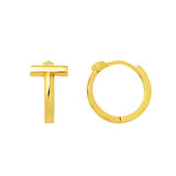 Te Model 14 Ayar Altın Halka Küpe