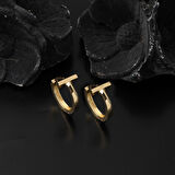 Te Model 14 Ayar Altın Halka Küpe