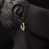 Kalp Ajda 14 Ayar Altın Halka Küpe