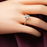 Tektaş Sarı Altın Kadın Yüzük