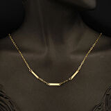 3 İsim Yazılabilen Altın Zincir Kolye 14 Ayar