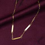 3 İsim Yazılabilen Altın Zincir Kolye 14 Ayar