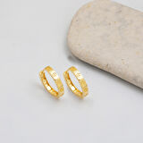 Vidalı Halka Altın Küpe