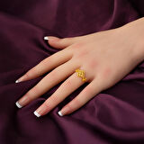 Papatya Sarmaşık 22 Ayar Altın Takı Seti