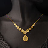 Damla Hasır Tasarım 22 Ayar Altın Kolye