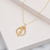 Anne Bebek Çemberi Altın Kolye