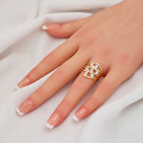 Kalpli Sarmaşık 14 Ayar Altın Yüzük