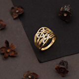 Sarmaşık Kelebekli 14 Ayar Altın Yüzük