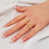 Rolex Tarzı 14 Ayar Rose Altın Yüzük