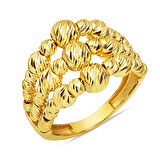 3 Sıra Dorika 14 Ayar Altın Yüzük