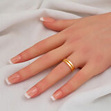 Ajda 14 Ayar Altın Yüzük 2 Sıra