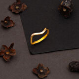 14 Ayar Altın Zikzak Ajda Yüzük