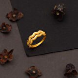 2 Sıra Zikzak Ajda Yüzük 14 Ayar Altın