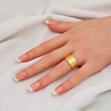 Şerit Tasarım Altın Kadın Yüzük