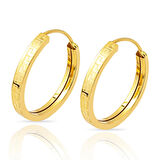 Versage 14 Ayar Altın Küpe 3 cm. Çaplı