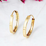 Versage 14 Ayar Altın Küpe 3 cm. Çaplı
