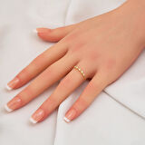 14 Ayar Altın Burgulu Minimal Yüzük